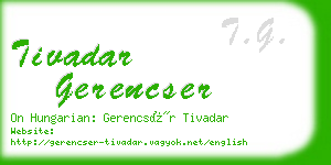 tivadar gerencser business card